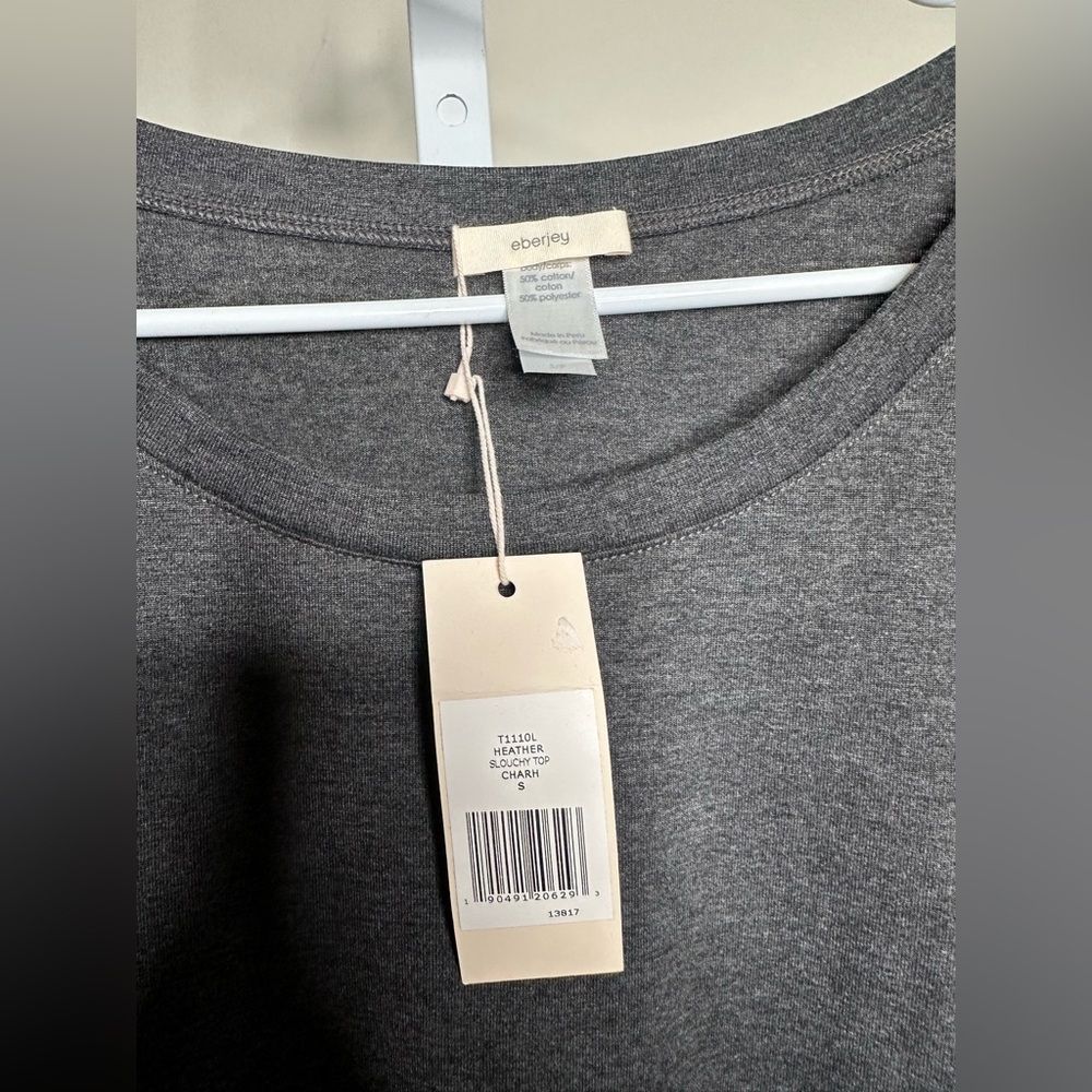 New With Tags: Eberjey TENCEL™ Modal Heather Slouchy Top in Size SmallI - Picture 6 of 7